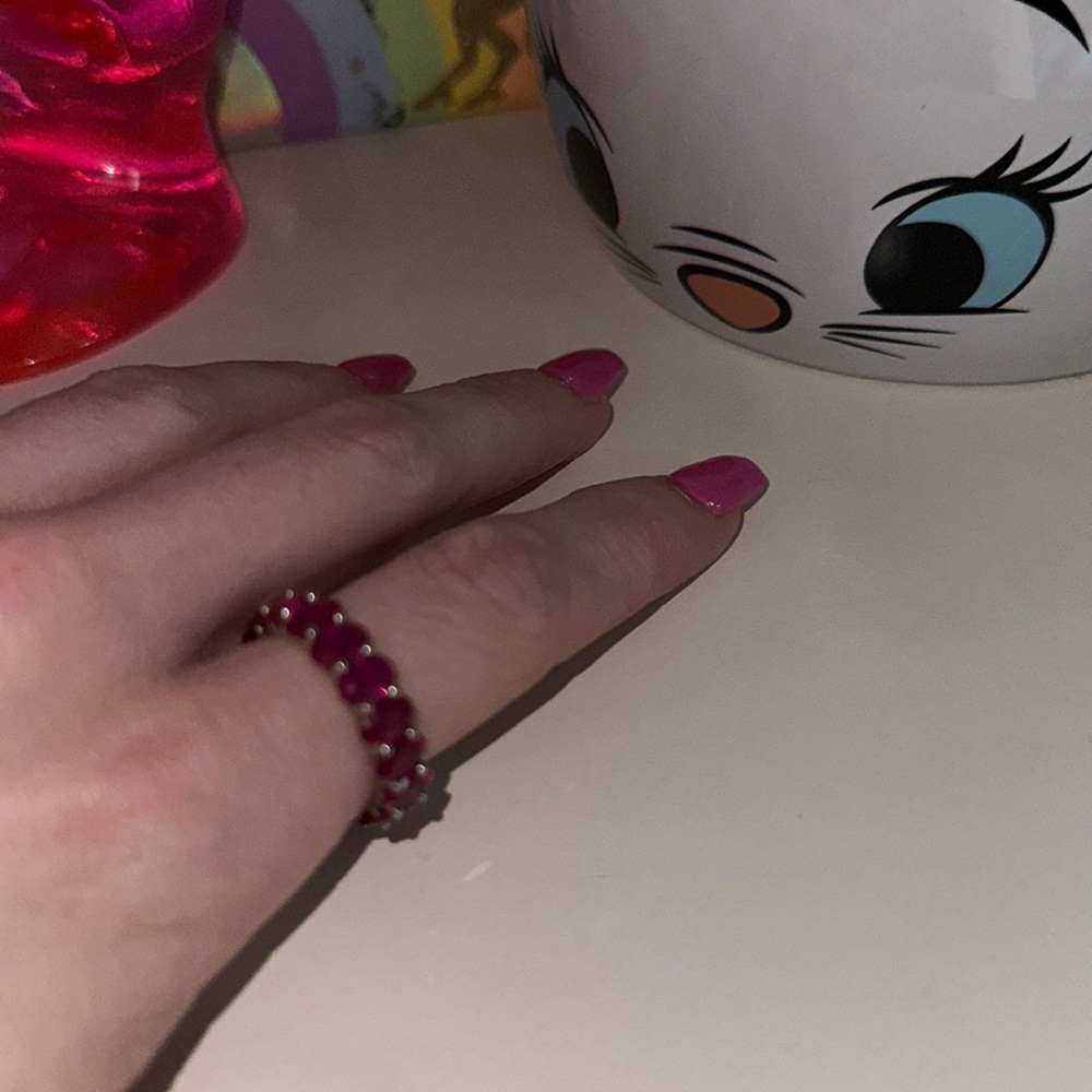 NEW PINK Sterling Silver Ring